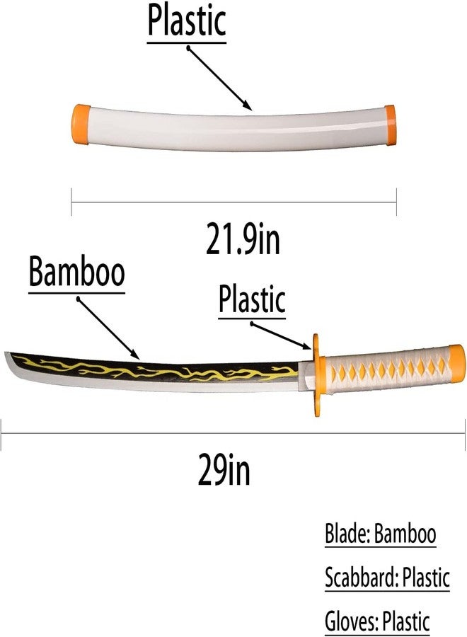 UMANI® Anime Cosplay Samurai Sword 41 Inch Decorative Collectible Sword Various Styles Available(Wooden) (1003-ZENITSU) - Image 4
